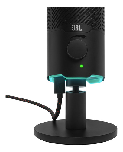 Microfone Jbl Quantum Stream Condensador Duplo Com Fio E Led