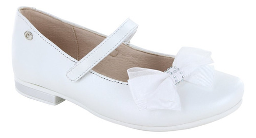 Flats Graduacion Coqueta 45013y Para Mujer Color Blanco E7