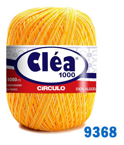 Linha Cléa 1000m Círculo Crochê Cor 9368 - Raio de Sol