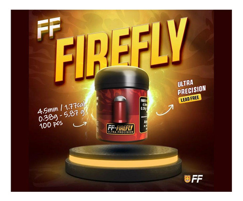 Chumbinho Ff Firefly 5,87gr Cal 4,5mm Ultra Precision 100und