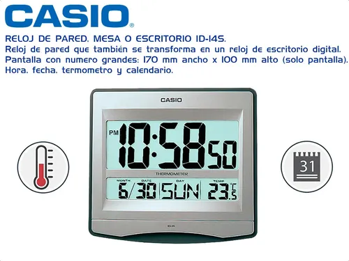 CASIO RELOJ DIGITAL PARED O SOBREMESA