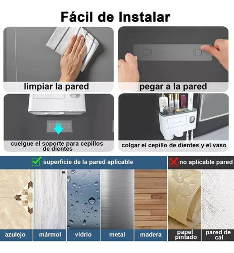 Soporte Para Cepillo De Dientes Con Montaje En Pared