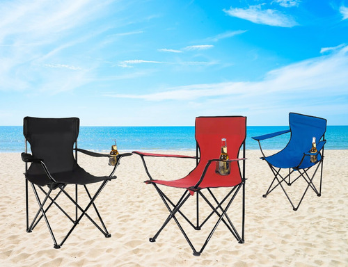 2 Sillas Plegables De Playa, Campamento Y Exteriores.