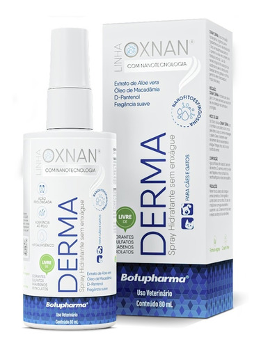 Spray Hidratante Sem Enxàgue -oxnan Derma - 80ml -botupharma