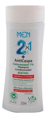 Shampoo E Condicionador 2x1 Vita Capili Men Menthol 250ml