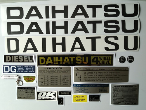 Set De Calcomanias Daihatsu F 50 Diesel 4 Cambios