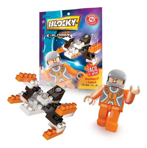 Blocky Bloques X-plorer Muñeco + Nave 23 Piezas 01-0686