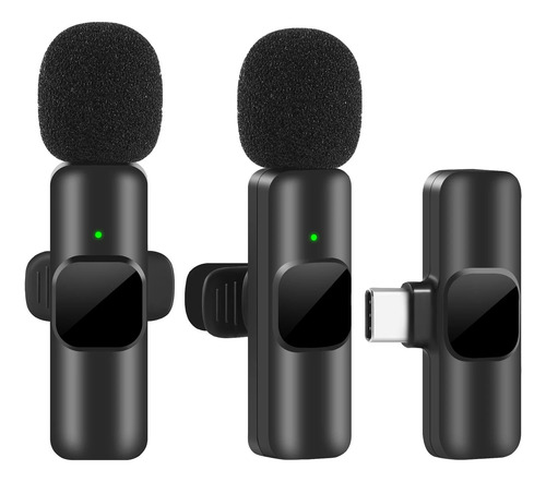 2 Micrófonos Lavalier Solapa Inalámbrico Android C- Usb