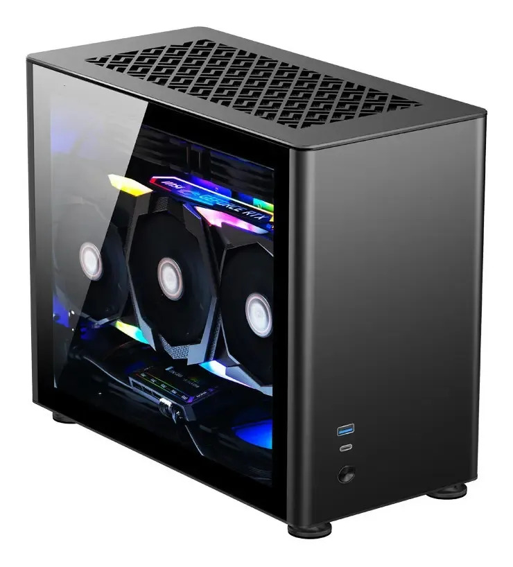 Gabinete Mini Itx Alumínio Jonsbo A4 V1.1 Cor Preto