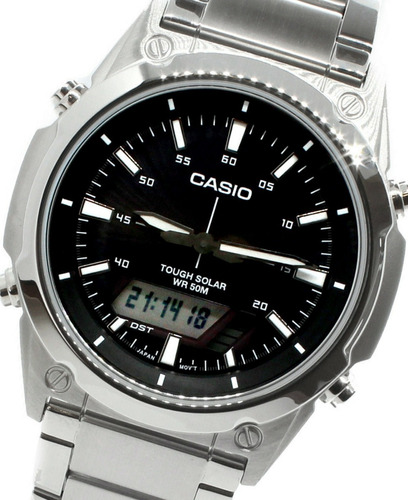 Reloj Hombre Casio Cod: Amw-s820d-1a Solar Joyeria Esponda