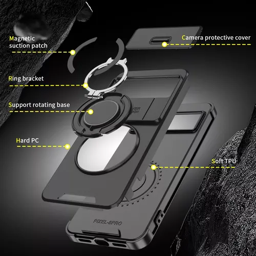 Funda Resistente A Golpes Con Anillo Para Google Pixel 7 Pro