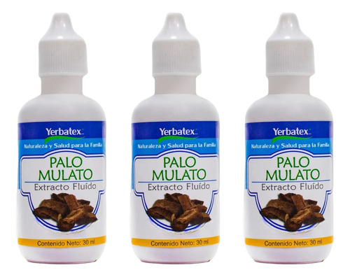 3 Extractos De Hierba Palo Mulato En Gotas 30ml