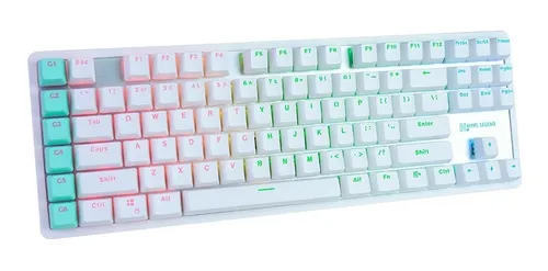 Teclado Mecánico Tkl, Hype Legend White Rebel L Brown Switch