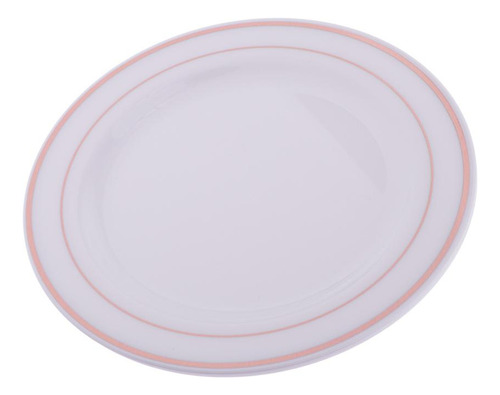 Plato De Plástico Desechable Oro Rosa