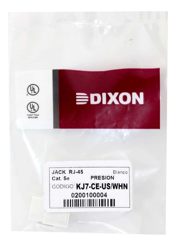 Conector Jack Rj45 Cat 5e Kj7-ce-us/whn Dixon