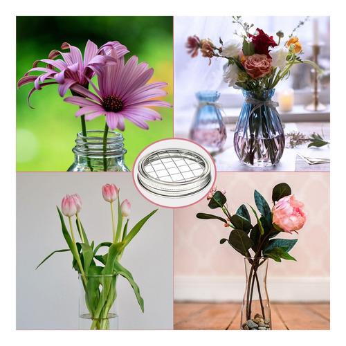 Mason Jar Flower Insertar Tapa De La Boca Ancha Masón Masón