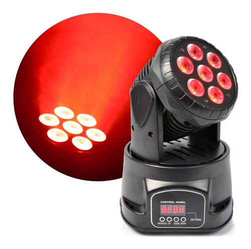 Cabezal Movil Led Proton 7x10w Rgb Dmx Luces Dj Premium