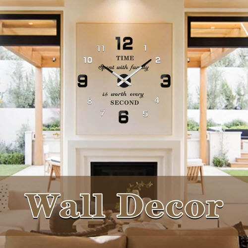 Reloj De Pared Diy Sin Marco, Espejo 3d, Gran Silencio, Calc