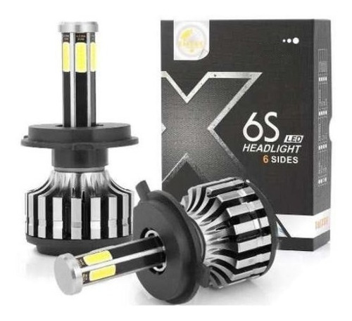 Par Luces Turboled 6 Caras, Canbus, H4, H7,h11, 9005 Y 9006