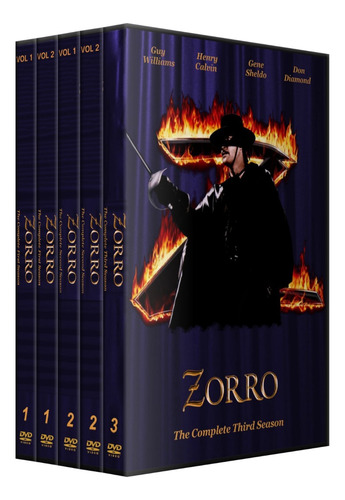 El Zorro 3 Temporadas  Guy Williams Serie Dvd Latino