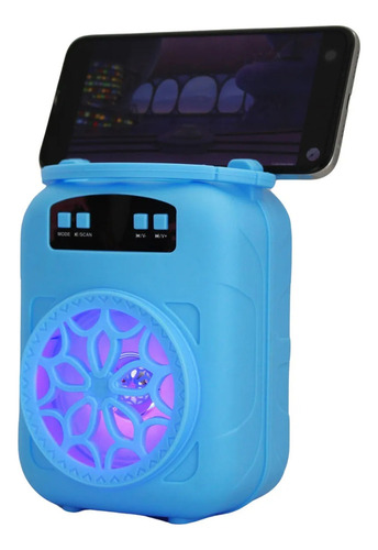Parlante Portatil Delhi Inalambrico Bluetooth 500w 3 PuLG Color Celeste