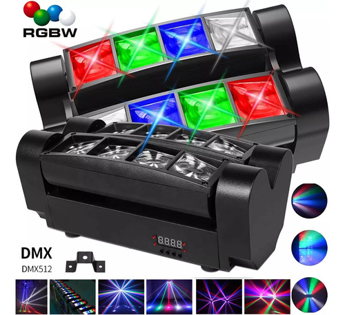 Genérica Nep029 Led Rgbw 8x3w Dmx512 Luz Escenario