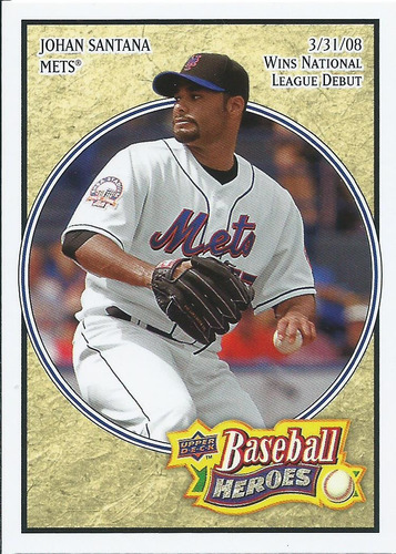 Barajita Johan Santana Upper Deck Heroes 2008 #108 Mets