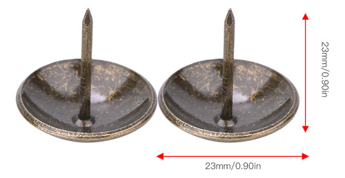 50 Clavos Gruesos Para Tapicería, Redondos, Con Forma De Pas