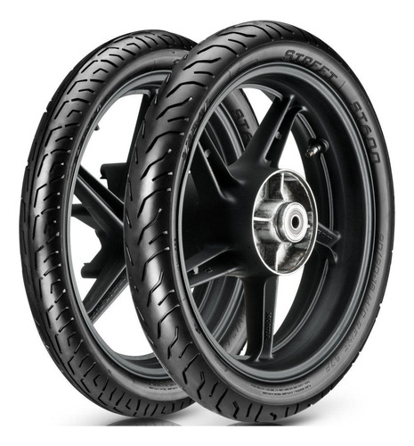 Par Pneu 80/100-18 + 100/90-18 Tl St600 Vipal