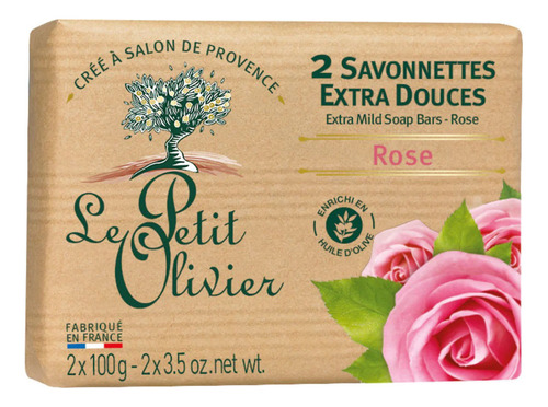 Le Petit Olivier Jabon Etra Suave Rosa 2x100g Andina Grains