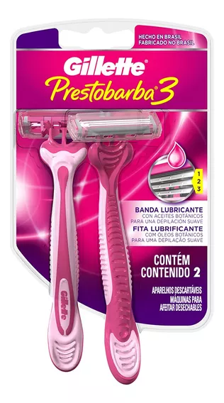 Máquina para afeitar Gillette Prestobarba3 Mujer descartable 2 u