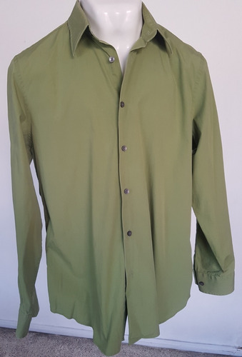 Camisa Sport Color Verde Express Talla- 15 1/2  L  Ca9