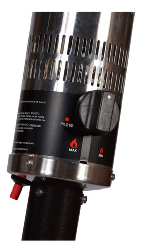 Calefactor Calentador Para Exterior Patio Gas Lp Heat Wave Color Negro