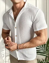 Comprar Camisas Manga Corta En Algodón Tejido Moda Verano