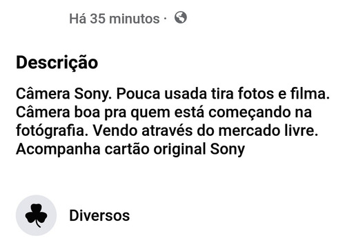 Câmera Sony