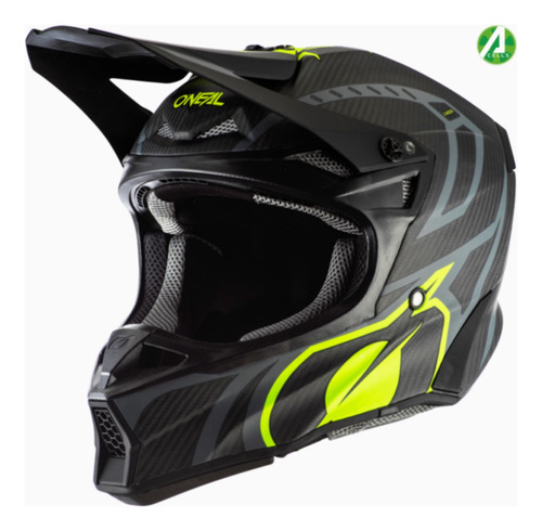 O'neal 10srs Carbon Casco Motocross Race V.20 Negro/neon Yel