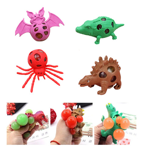 Pelota Squishy Stress Ball Splash Squeeze Ball, 4 Unidades