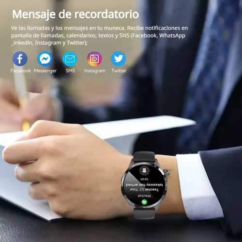 1.53 Reloj Inteligente Nfc Para Hombres Llamada Bluetooth
