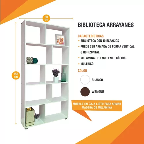 Oferta Mueble Biblioteca Cubo Con Estantes Minimalista - $ 125.147