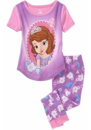 Pijama Princesa Sofia Disney Mangas Cortas Importado