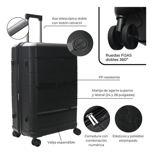 Set Valija Rigida Wanderlust Urban Mode 20 24 28 PuLG Viaje