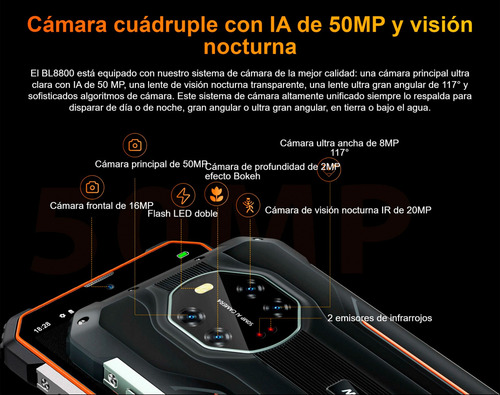 Blackview Bl8800 - Celular Resistente Cámara Visión Nocturna