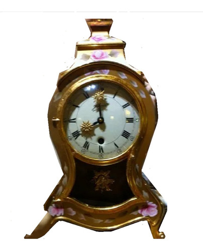 Reloj Pendulo Antiguo Aleman Mecánico Cuerda Mesa Pared