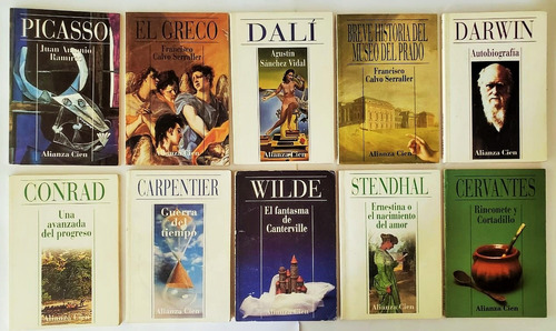 Lote 10 Libros Alianza 100 Arte Literatura Dali Wilde Darwin
