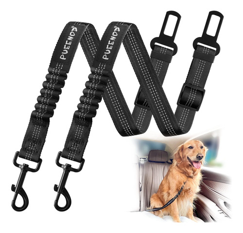 Paquete De 2 Cinturones De Seguridad Ajustables Para Perros,