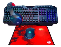 Comprar Kit Gamer Halion 4 En 1 Mack Rgb Teclado Mouse Audifono Pad