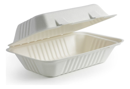 Envase Comida 600cc Compostable 250 Unidades (15.3x22.8 Cms)