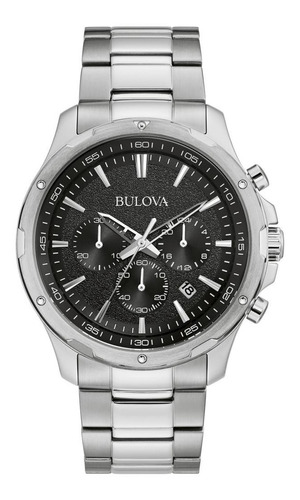 96b336 Reloj Bulova Classic Hombre Plateado/negro