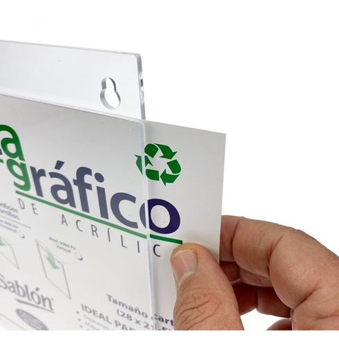 2 Pack Portagráfico Horizontal Tamaño Carta Con Adhesivo