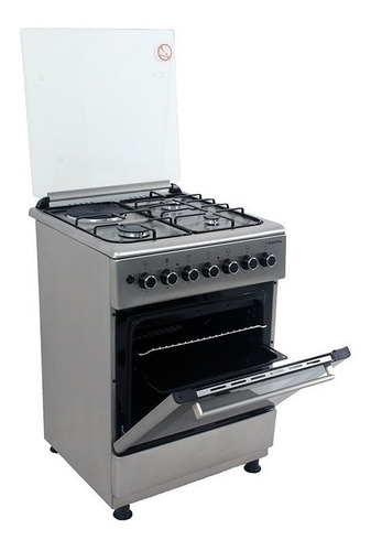 Imagen 2 de 3 de Cocina Punktal Turca PK-1050 ETK a gas/eléctrica 4 hornallas inox 220V - 240V puerta con visor 70L
